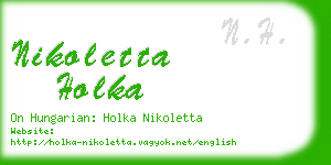 nikoletta holka business card